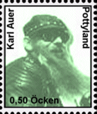 Karl Auer - grüne Briefmarke