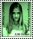 Whisky Landford - grüne Briefmarke